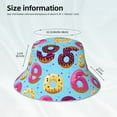 thumbnail image 3 of Rocae Donuts for reflective Bucket Hat for Men Women Summer Beach Travel Summer Cap, 3 of 6