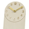 thumbnail image 3 of La Crosse Clock Grooves Soft White Quartz Analog Tabletop Clock, 437-3015SW, 3 of 8