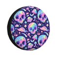 thumbnail image 2 of Balery crystal Skull mushroom Tire Covers - Tough Tire Wheel Protector for Truck, SUV, Trailer, Camper, RV -15 inch, 2 of 8