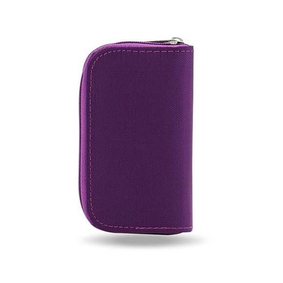 SD SDHC MMC CF Micro SD Memory Card Storage Carrying Pouch Case Holder Wallet-Purple
