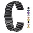 thumbnail image 1 of Correa de reloj Seiko de acero inoxidable de 24 mm color negro para hombre y mujer, 1 of 5