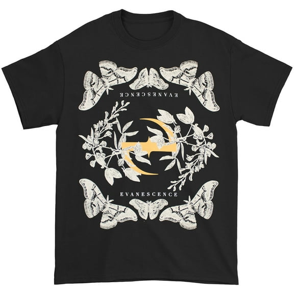 Men's Evanescence Butterfly Logo T-shirt Large Black