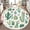 Color 4, variant on Western Botanical Round Rug 3ft Washable Area Rugs, Seamless Floral Green Cacti Peach Flowers White Non-Slip Carpet for Bedroom Playroom Nursery Dorm