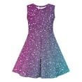 thumbnail image 4 of Delliss Little Girls Sleeveless Sequin Dress Cute Summer Sundress Tutu Dress A-Line Playwear Dress, 4 of 7