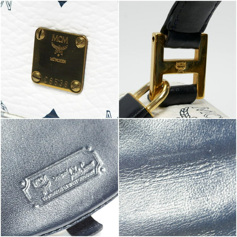 Mcm Authenticated Boston Leather Handbag