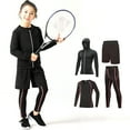 thumbnail image 1 of WEAIXIMIUNG Ensemble Garçons Garçons Filles Couche de Base Leggings et Chandails de Compression Athlétiques sous-Vêtements Thermiques Ensemble Pantalons de Course Collants, 1 of 5
