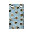thumbnail image 1 of Queen Bee Hanging Pocket Organizer, Striped Characters with Wings Smiling Cheerfully, Printed Polyester Storage Bag with Pockets, 9" x 16", Apricot Grey, 1 of 2