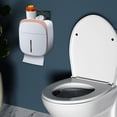 thumbnail image 3 of Double-Drawer Wall-Mounted Tissue Dispenser – Bathroom Paper Towel Rack with Hidden Storage for Small Essentials, 3 of 6