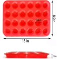 thumbnail image 2 of ZeenArt 3 Pack Mini Muffin Pan, 24 Cups Nonstick Silicone Cupcake Pan, Pan Size 13 x 8.8 in, Red, 2 of 7