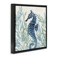 thumbnail image 3 of Stupell Industries Radiant Sea Life Seahorse Black Framed Floater Canvas Wall Art design by Paul Brent, 18 x 18, 3 of 9