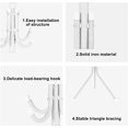 thumbnail image 4 of 68.9x17.7in Metal Coat Rack Assembled Living Room Floor Hat Clothing Display Stand Home Furniture Multi Hooks Hanging Clothes, White, 4 of 7