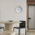 thumbnail image 4 of Clockswise Silver 8-In Analog Clock – Silent, Non-Ticking for Wall, Office Desk, Table and Shelf Battery-Operated Perfect for Home Office, Farmhouse Kitchen Decor, Bathroom, School and Bedroom Decor, 4 of 8