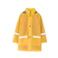 thumbnail image 4 of LOCHEX Girls Rain Jacket Lightweight Waterproof Hooded Solid Color with Pocket Cotton Lined Raincoat Windbreaker for Kids,Yellow,5T, 4 of 7