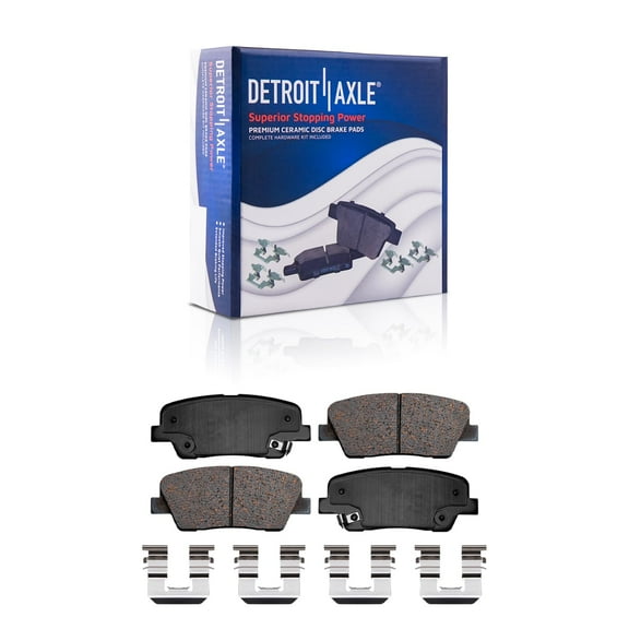 Detroit Axle - Rear Brakes Brake Pads Replacement for Hyundai Santa Fe Kia Sorento Fits select: 2013-2015 KIA SORENTO LX, 2011-2012 KIA SORENTO BASE/LX
