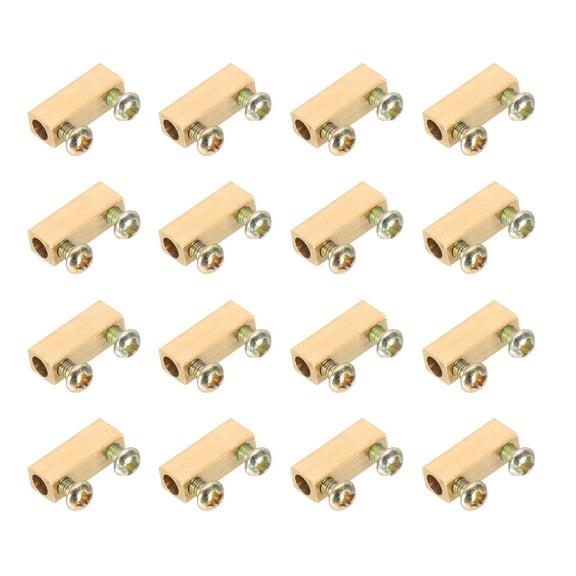 Uxcell Wire Connectors Nut Terminal, Brass Splicing Quick Wiring Connection Terminal Circuit Connector 15.2x4.6x6.1mm A 10