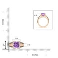 thumbnail image 4 of ANGARA Natural Cushion 2.2 ct Amethyst Celtic Knot Cocktail Ring in 14K Rose Gold for Women (Size-8mm) | February Birthstone, Birthday, Anniversary, Jewelry Gift for Women | Natural Amethyst Ring, 4 of 9
