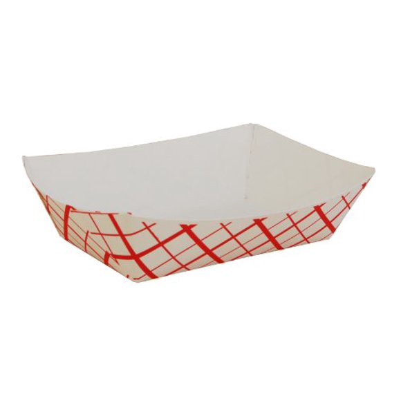 Southern Champion Tray 0417 #200 Southland Paperboard Food Tray, 2 lb Capacity, Red Check (Case of 1000)