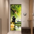 thumbnail image 4 of 3D Green Bamboo Landscape Door Sticker Peel and Stick Door Wraps Wall Murals Decals Self, 4 of 7