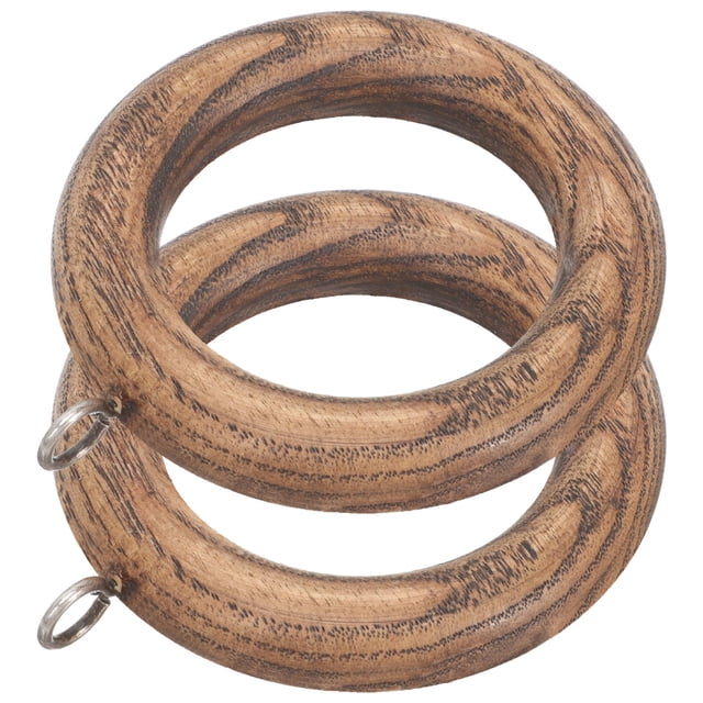 Greenadscape 2Pcs Coffee Colored Roman Curtain Rings for Sliding Curtains Contemporary Style