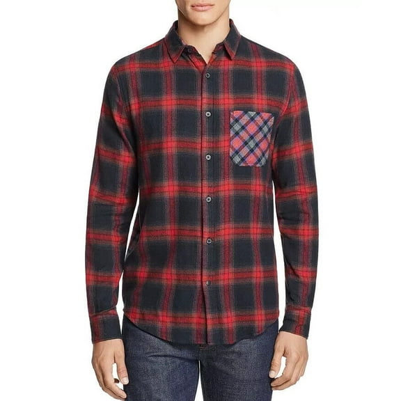 Sovereign Code Men's Local Legend Plaid Flannel Collared Shirt, XL