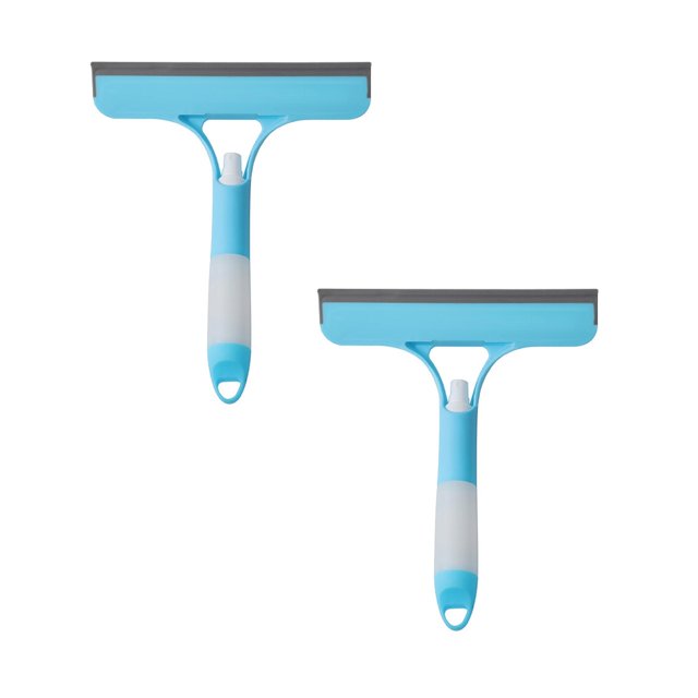 Cleaning Brush Multifunction Window Cleaning Tool Multipurpose Silicone Window Cleaner With Water Spray Function Glass Door Shower Squeegee Car Home Kitchen Household Wiper Cleaning Squeegee Blue