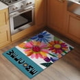 thumbnail image 2 of Entryway Rug 2'x3', Spring Daisy Small Rug for Kitchen Bathroom Door Mat Indoor Entrance, Turquoise Modern Abstract Art Dots Floral Non-Slip Area Rugs Floor Mats Carpet Front Door Rugs, 2 of 8