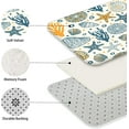 thumbnail image 5 of 4 Pcs Sea Bathroom Shower Curtain Sets with Rugs, Corals Starfish Bathroom Sets with Shower Curtain and Rugs, Blue White Bathroom Decor Sets with Mats and Towels, 5 of 7