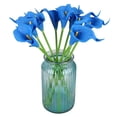 thumbnail image 3 of 20pcs Artificial Calla Lily Real Touch Latex Flower for Bride Wedding Home Decor, Blue, 3 of 8