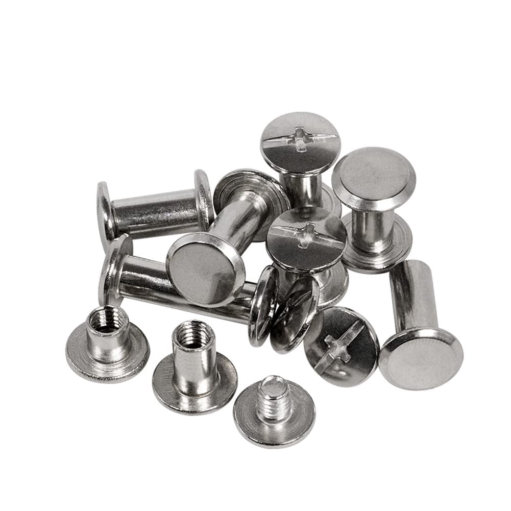 10 Pcs 304 Stainless Steel Flat Head Lock Screw Rivets M4x5mm.