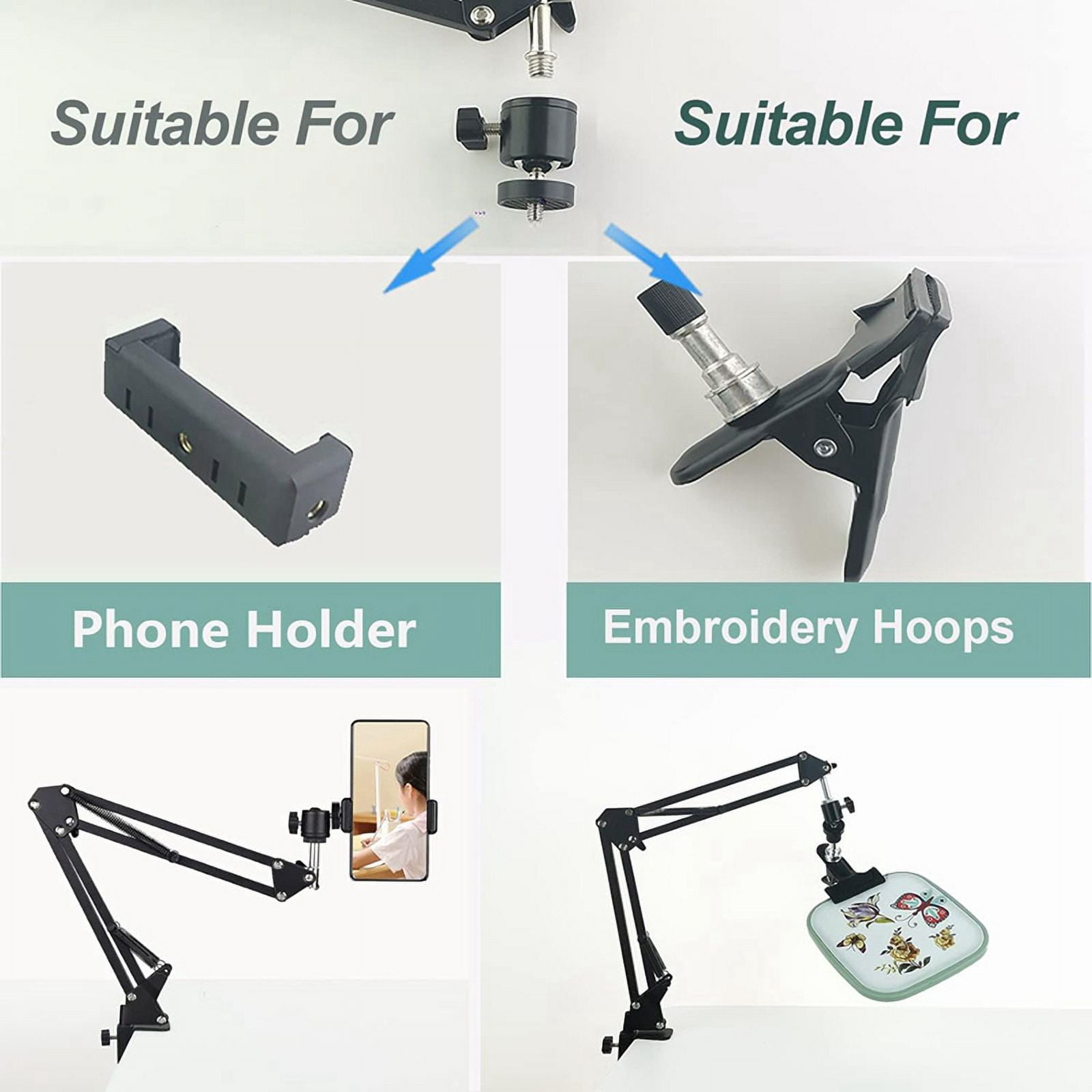 Embroidery Hoop Stand Rotating Stand,Hand Embroidery Stand, Embroidery Hoop Stand Suitable for Embroidery B