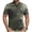 Army Green, variant on Mens Cycling Jersey Cycling Shirt Short Sleeve Bike Riding Shirt, Digital Pixel Camouflage Sportswear with 3 Rear Pockets, Breathable Quick Dry Top for Biking, Stand Collar Training Blouse