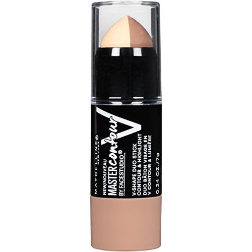 Maybelline New York Makeup Facestudio Master Contour V-Shape Duo Stick,  Light Shade Contour Stick, 0.24 oz 