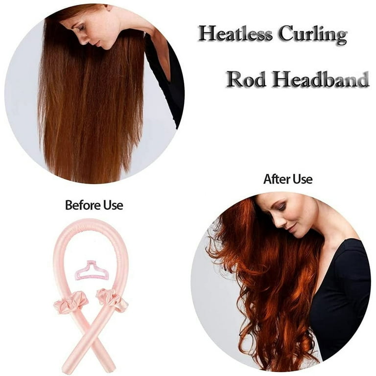 Heatless Curling Rod Headband, Hair Curling Set, No Heat Natural Wave Hair  Curlers Rollers Hair Styling Tools for Long Medium Hair