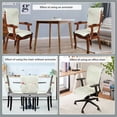 thumbnail image 3 of CZL Waterproof Dining Chair Covers Set of 2 with Storage Pockets, Chair Seat Covers for Dining Room, Office Chair Protector Cover, Beige, 2 Pack, 3 of 8
