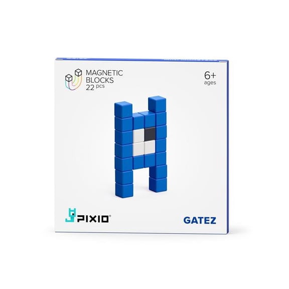 Pixio 1050207 PIXIO Mini Monster Gatez - 22 Magnetic Blocks in 3 Colors | Magnetic Building Toy & STEM Construction Set   Free App