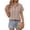 Khaki, variant on Womens Short Sleeve Striped Shirts Casual Button Down V Neck Work Blouses Tops