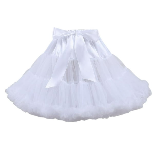 612px x 612px - Women Lolita Cosplay Petticoat Puffy Layered Ballet Tutu Skirt Bow  Underskirt - Walmart.com