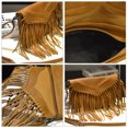 thumbnail image 4 of Bolso de hombro para mujer, con borlas, flecos, sobre, bolso portátil, de piel sintética, bandolera, marrón Advancent AP000973-03, 4 of 7