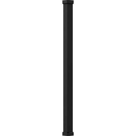 

6 x 8 Endura-Aluminum Craftsman Style Column Square Shaft (For Post Wrap Installation) Non-Tapered Textured Black Finish w/ Capital & Base