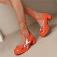 thumbnail image 5 of Mostsola Women's Lolita Shoes Strappy Platform Block Heel Patent Leather Pumps with Bow, 5 of 8