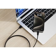 onn 6ft USB-C to USB-A Charging Cable, USB-IF Certified, Compatible with iPhone 17/16/15, Samsung Galaxy, Note, Pixel Devices, More, Black