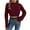 Claret, variant on Lovskoo 2024 Sweaters for Women Trendy Pullover Long Sleeve Round-Neck Blouse Knit Tops Olive Green