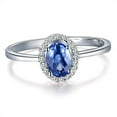 thumbnail image 2 of Sapphire with Diamond Engagement Ring on 10k White Gold, 2 of 4