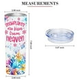 thumbnail image 4 of Snowflakes Are Kisses From Heaven Skinny Tumbler, Stainless Steel Insulated Floral Winter Drink Cup with Lid & Straw, 4 of 8