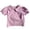 Z-purple, variant on LNMQLPDBS Toddler Girl Short Sleeve Ruffle Edge Print Crewneck T-Shirts Cute Puff Sleeve Pleated Front Tops Summer Blouse for Beach Party Vacation Pink 4-5 Years
