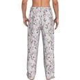 thumbnail image 3 of Goofa Orchids Flowers Printed Soft Pajama Pants for Men, Wide Leg Comfy Casual Lounge Yoga Pants-Medium, 3 of 9