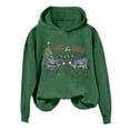 thumbnail image 2 of Donk The Halls Christmas Hoodies for Women 2025 Long Sleeve Donkey Graphic Hooded Sweatshirt Pullover Tops, 2 of 6