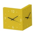 thumbnail image 2 of Double Sided Wall Clock, Wall Hanging Clocks, Minimalist Double Faced Clocks Night Light, Square Lighted Corner Clock for Hallway Study Room Yellow, 2 of 7