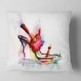 thumbnail image 2 of Designart Red High Heel Shoe - Abstract Throw Pillow - 18x18, 2 of 5