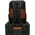 thumbnail image 5 of ELLE Luxe Journey 18L Twill and Vegan Leather Backpack | Black, 5 of 8